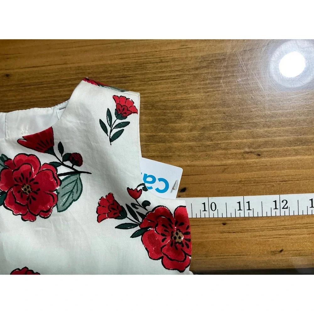 Carters Baby Girl Floral Sleeveless Dress Red White 6 Months 1R618110